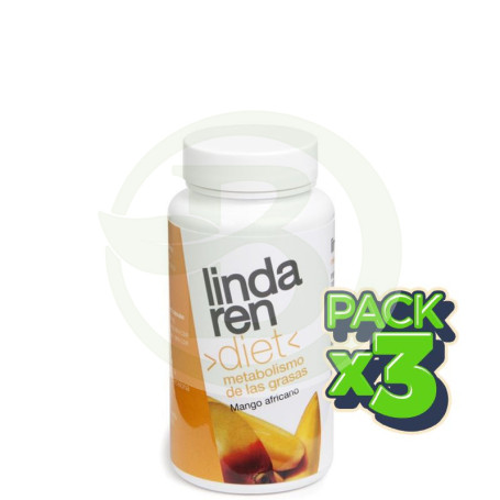 Pack 3x Mango Africano 60 Cápsulas Lindaren Diet
