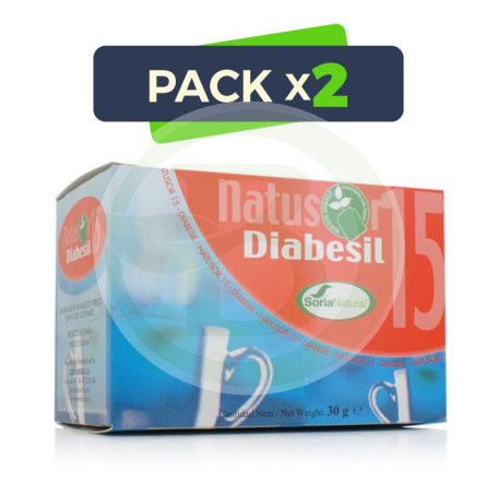 Pack 2x Natusor 15 Diabesil 20 Filtros Soria Natural