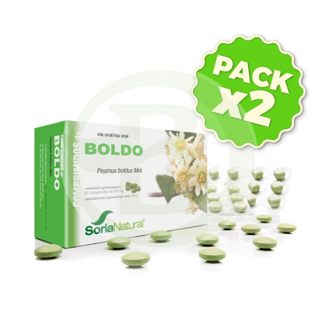 Pack 2x Boldo 60 Comprimidos Soria Natural