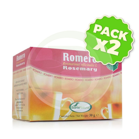 Pack 2x Infusiones de Romero 20 Filtros Soria Natural
