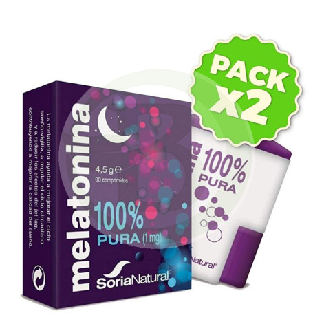 Pack 2x Melatonina 90 Comprimidos Soria Natural
