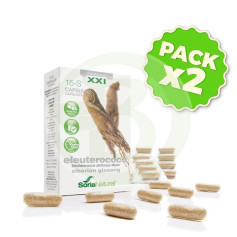 Pack 2x Eleuterococo 15S Fórmula XXI 30 Cápsulas Soria Natural