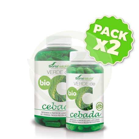 Pack 2x Verde de Cebada BIO 80 Cápsulas Soria Natural