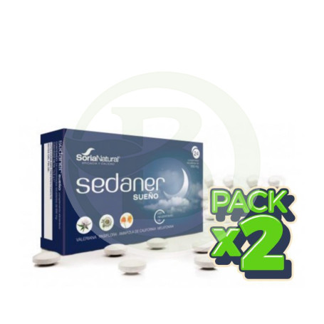 Pack 2x Sedaner Sueño 24 Comprmidos Soria Natural