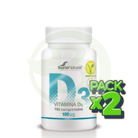 Pack 2x Vitamina D3 250 Mgrs. X 150 Liberacion Sostenida Soria Natural