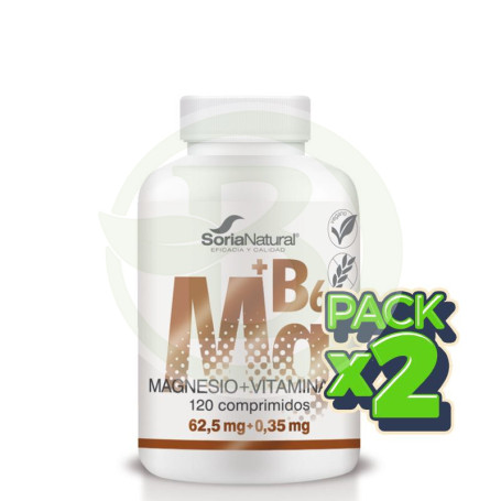 Pack 2x Magnesio+Vit. B6 1550Mgrs. X 120 Liberacion Sostenida Soria Natural