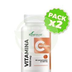 Pack 2x Vitamina C No Ácida 60 Comprimidos Soria Natural