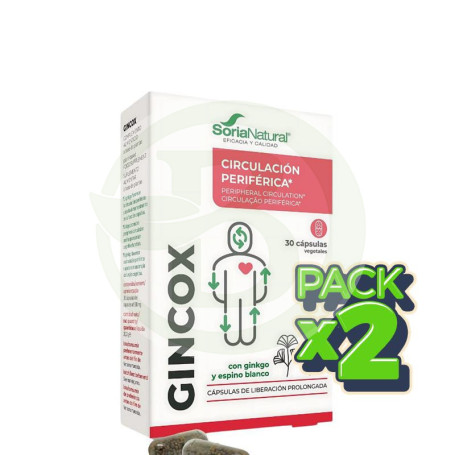 Pack 2x Gincox 30 Cápsulas Soria Natural