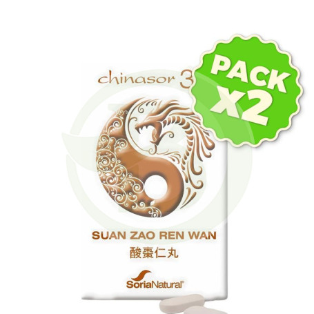Pack 2x Chinasor 37 Suan Zao Ren Wan 30 Comprimidos Soria Natural