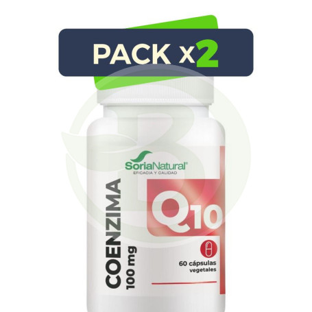 Pack 2x Coenzima Q10 60 Cápsulas Vegetales Soria Natural