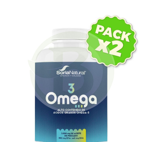 Pack 2x Omega-3 180 Perlas Soria Natural