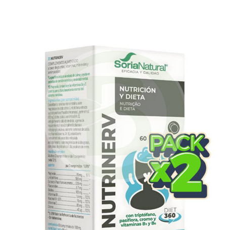 Pack 2x Nutrinerv 60 Comprimidos Soria Natural