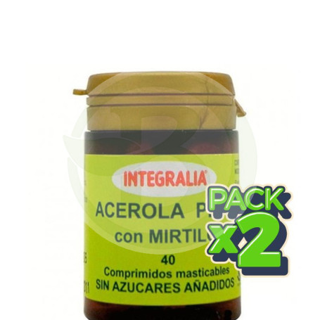 Pack 2x Acerola Plus con Mirtilo Integralia