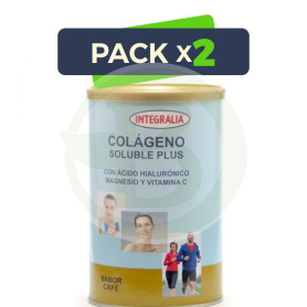 Pack 2x Colágeno Soluble Plus Café 300Gr. Integralia