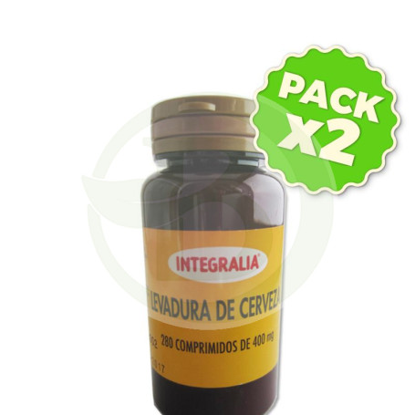 Pack 2x Levadura De Cerveza 280 Comprimidos Integralia