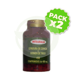 Pack 2x Levadura de Cerveza + Germen de Trigo 450 Comprimidos Integralia