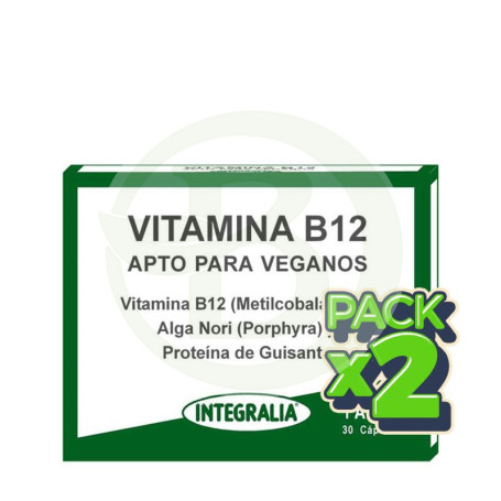 Pack 2x Vitamina B12 Vegana 30 Capsulas Integralia