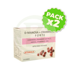 Pack 2x D-Manosa + Cranberry Forte 20 Sobres Integralia