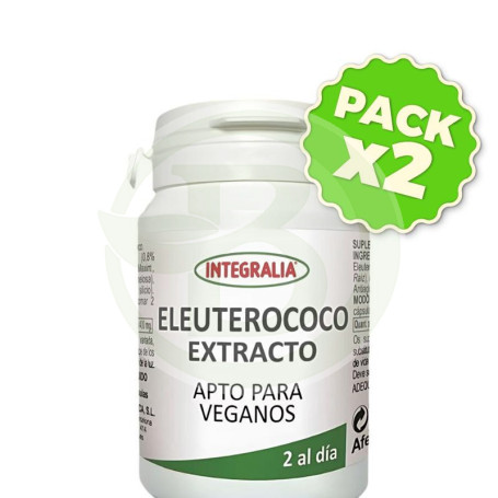 Pack 2x Extracto De Eleuterococo 60 Cápsulas Integralia