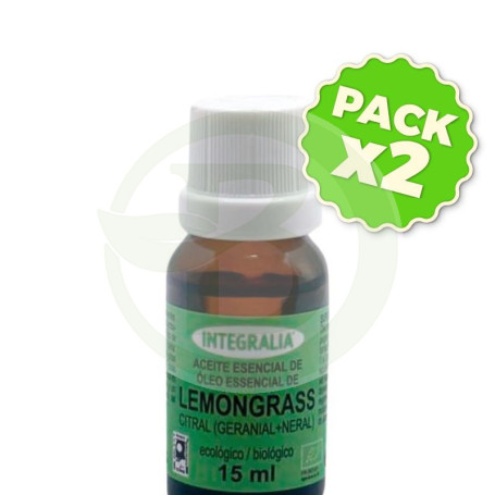 Pack 2x Aceite Esencial De Lemongrass Eco 15Ml Integralia