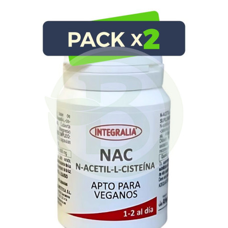 Pack 2x Nac N-Acetil-L-Cisteína 60 Cápsulas Integralia
