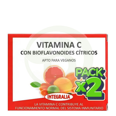 Pack 2x Vitamina C con Bioflavonoides 60 Cápsulas Integralia