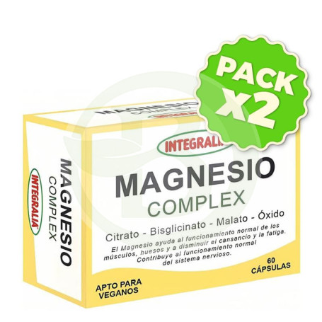 Pack 2x Magnesio Complex 60 Cápsulas Integralia