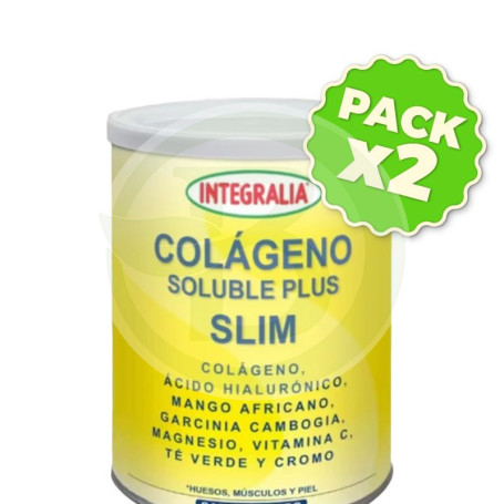 Pack 2x Colágeno Soluble Plus Slim Sabor Neutro 300G Integralia