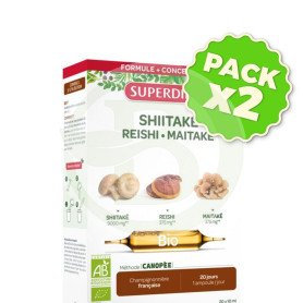Pack 2x Shitake-Maitake-Reishi BIO 20 Ampollas Super Diet