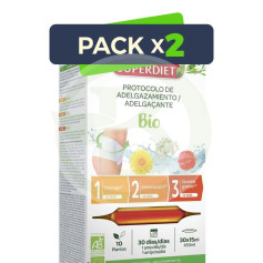 Pack 2x Protocolo Adelgazante Bio 3 Fases X 10 Ampollas Superdiet