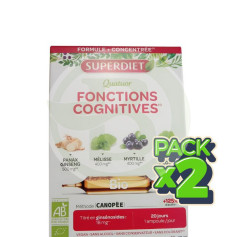 Pack 2x Cuarteto Funciones Cognitivas Bio 20 Ampollas Superdiet