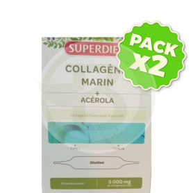 Pack 2x Colageno Marino con Acerola 20 Ampollas Superdiet