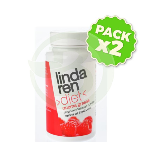 Pack 2x Cetona de Frambuesa 60 Cápsulas Lindaren Diet