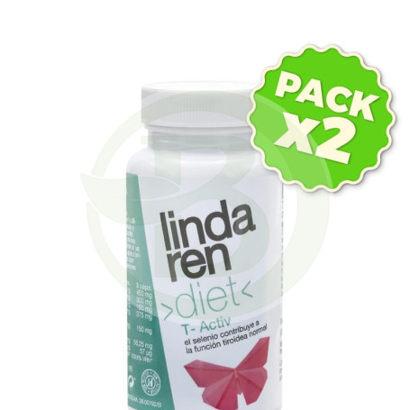 Pack 2x T-Active 90 Cápsulas Lindaren Diet