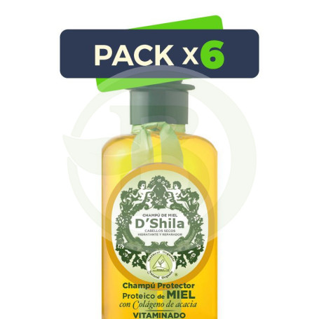 Pack 6x Champú Proteico De Miel 300Ml. Shila