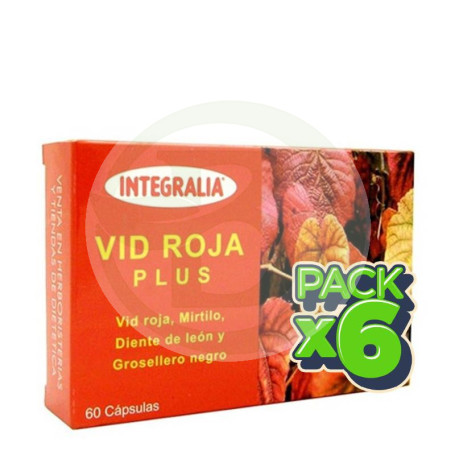 Pack 6x Vid Roja Plus Cápsulas Integralia