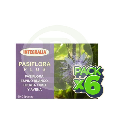 Pack 6x Pasiflora Plus 60 Cápsulas Integralia