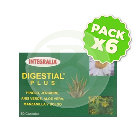 Pack 6x Digestial Plus 60 Cápsulas Integralia