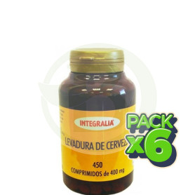 Pack 6x Levadura De Cerveza 450 Comprimidos Integralia