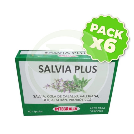 Pack 6x Salvia Plus 60 Cápsulas Integralia