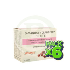 Pack 6x D-Manosa + Cranberry Forte 20 Sobres Integralia