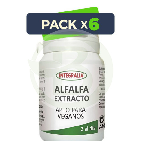 Pack 6x Extracto De Alfalfa 60 Cápsulas Integralia