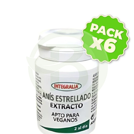 Pack 6x Extracto De Anis Estrellado 60 Cápsulas Integralia