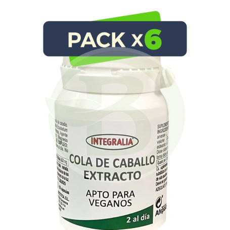 Pack 6x Extracto De Cola De Caballo 60 Cápsulas Integralia
