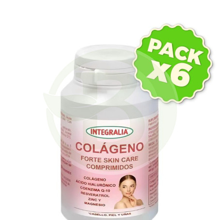 Pack 6x Colageno Forte Skin Care 120 Comprimidos Integralia
