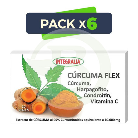 Pack 6x Cúrcuma Flex 20 Viales Integralia