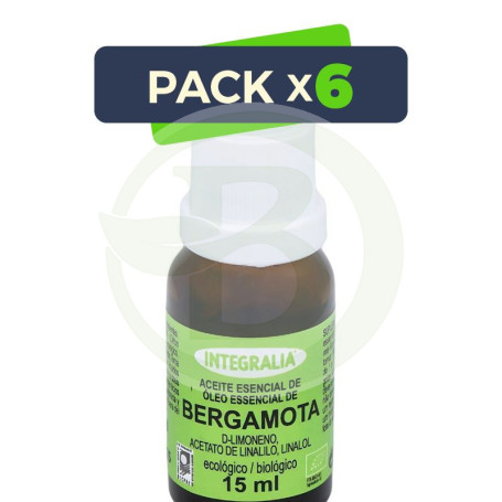 Pack 6x Aceite Esencial De Bergamota Eco 15Ml Integralia