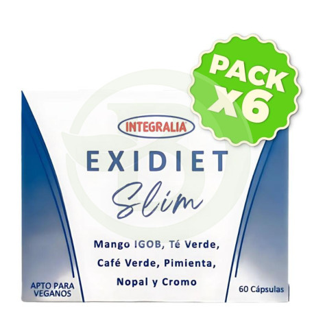 Pack 6x Exidiet Slim 60 Cápsulas Integralia