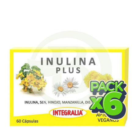 Pack 6x Inulina Plus 60 Cápsulas Integralia