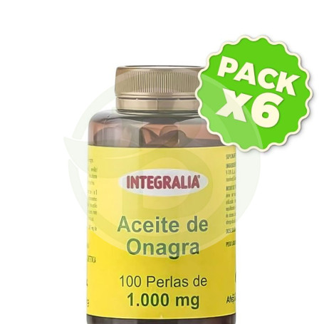 Pack 6x Aceite De Onagra 1000Mg 100 Perlas Integralia